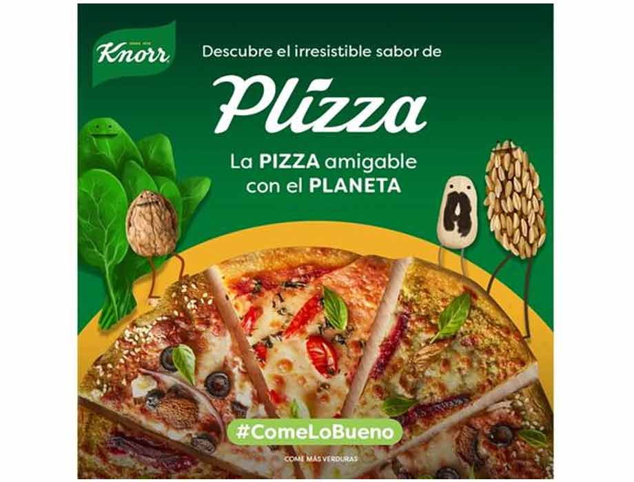 Knorr lanza “Plizza”, la pizza amigable con el planeta - enAlimentos